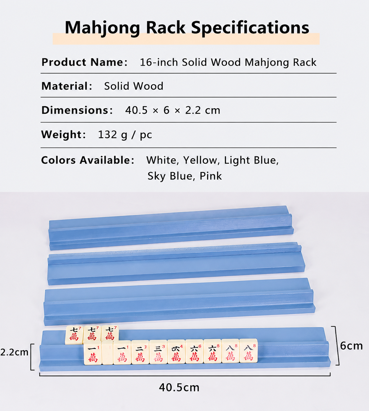 Acrylic Mahjong Rack – Colorful Tile Holder Stand for Organized Game Play  Description: