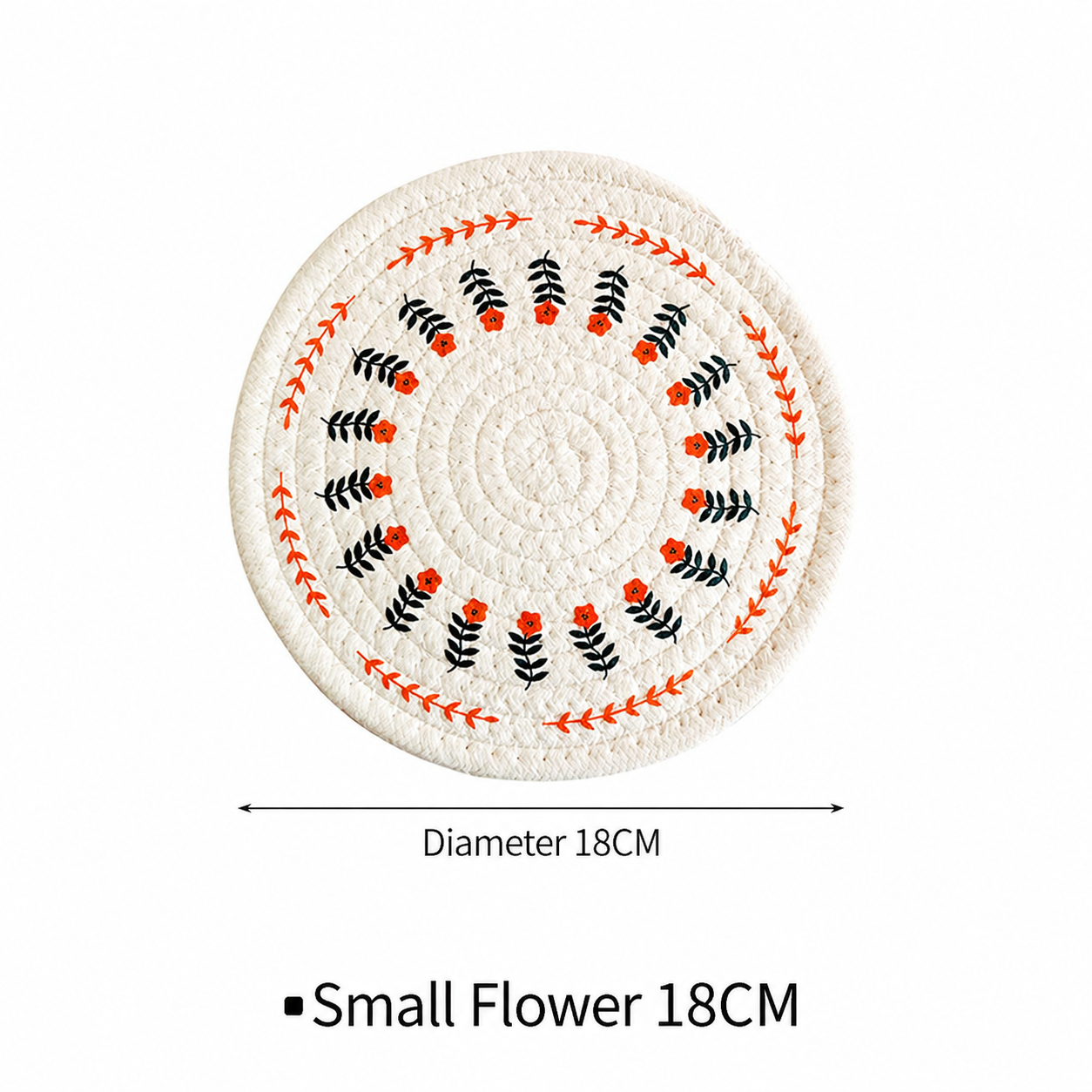Woven Cotton Trivet, Nordic Heat-Resistant Table Mat