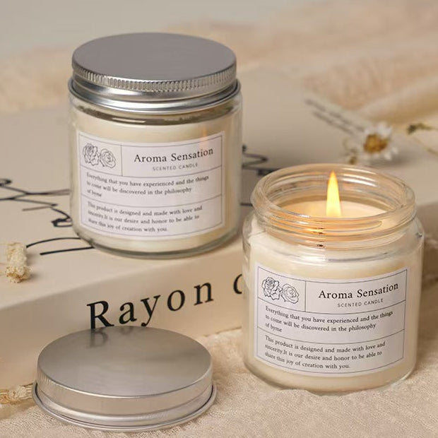Clear Glass Scented Candle for Bedroom