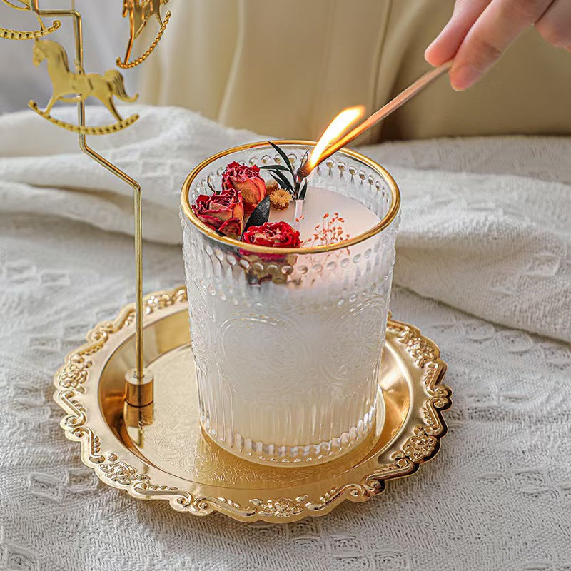 Embossed Flower Cup Soy Wax Scented Candle