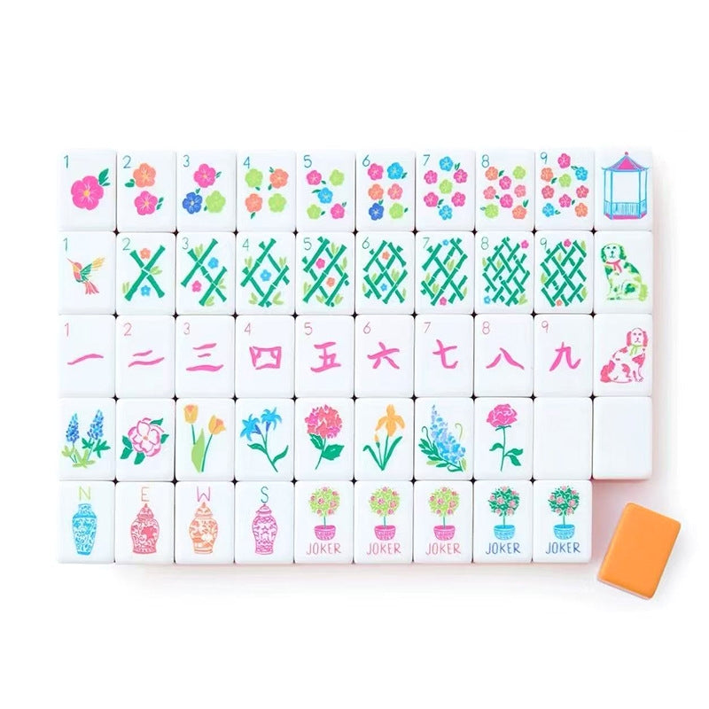 Premium Acrylic Mahjong Tiles – Colorful Design Smooth Surface Game Set for Family Entertainment