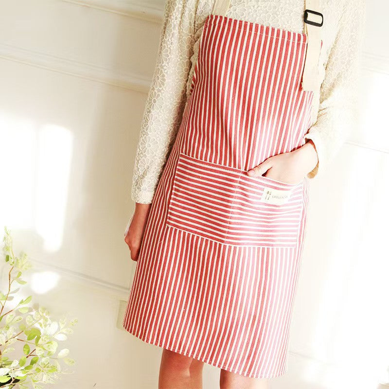 Cotton Linen Lightweight Kitchen Apron