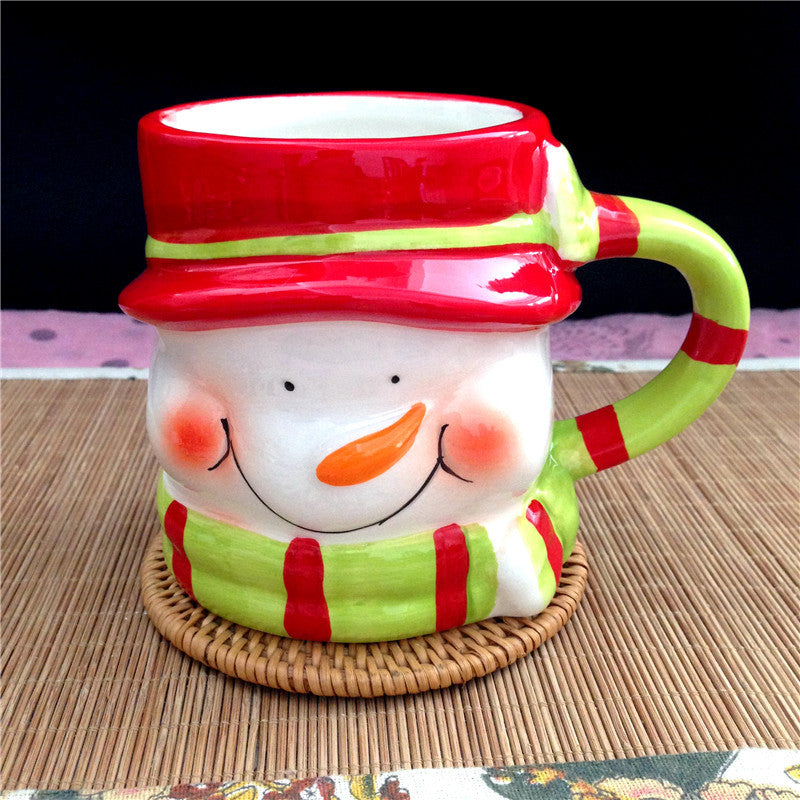 Christmas Animal Ceramic Mug – Santa, Reindeer & Snowman Holiday Cup