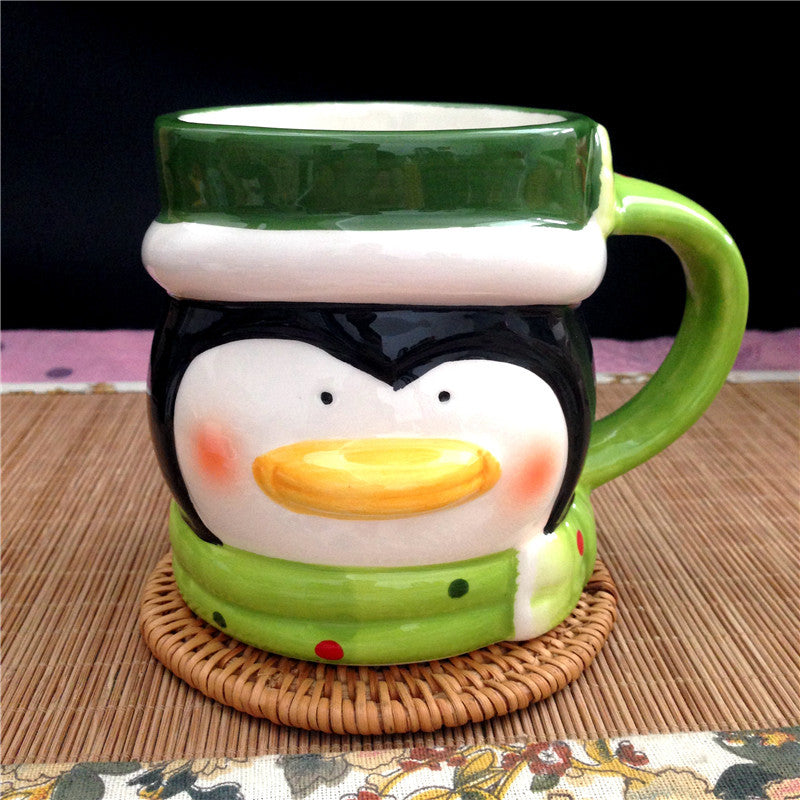 Christmas Animal Ceramic Mug – Santa, Reindeer & Snowman Holiday Cup
