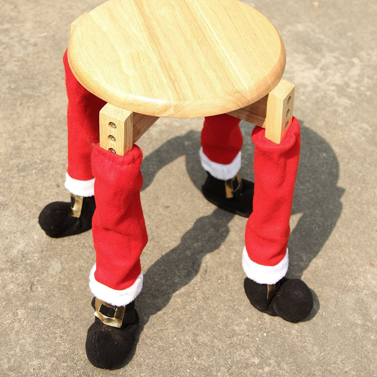 4-Pack Santa Chair Leg Covers, Christmas Table Leg Decorations