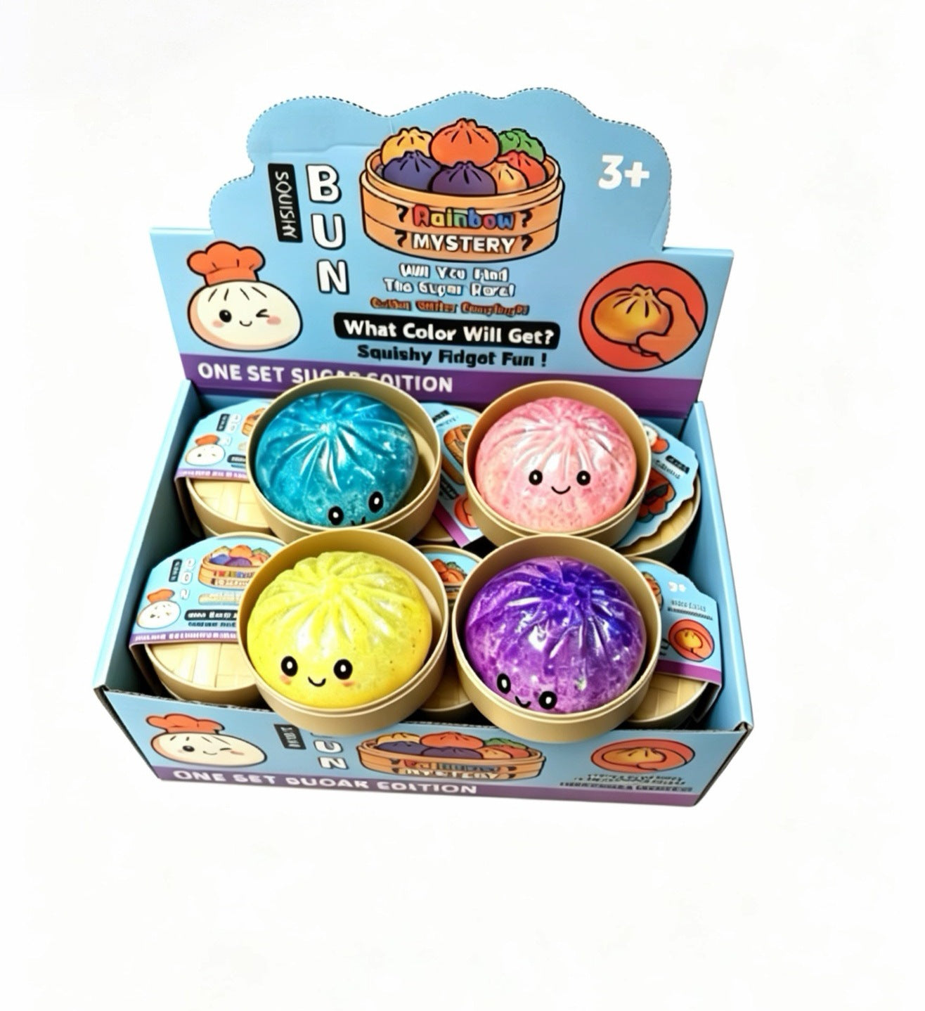 Smiley Bao Bun Squishy Toy – Jumbo Slow Rising Stress Relief Toy