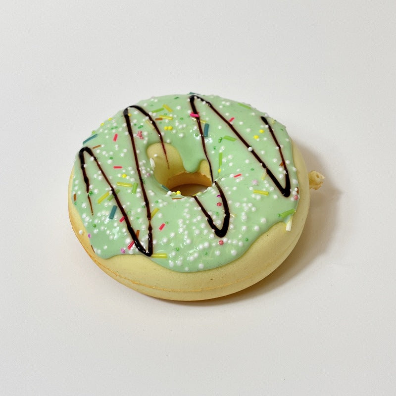 8cm Donut Bread Squishy Toy – Slow Rising PU Stress Relief Keychain & Decor