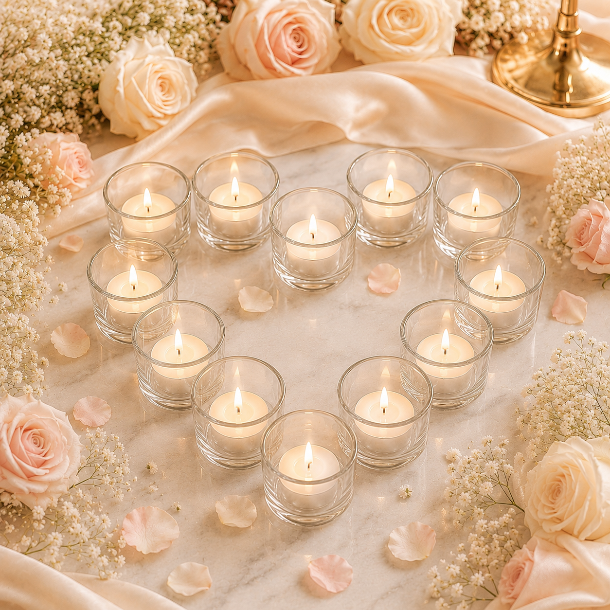 Clear Thick Glass Candle Holder – Heat Resistant Tea Light Cup