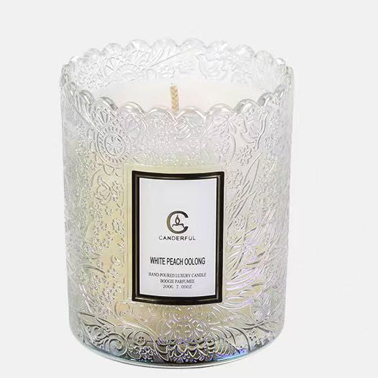Embossed Glass Scented Candle
