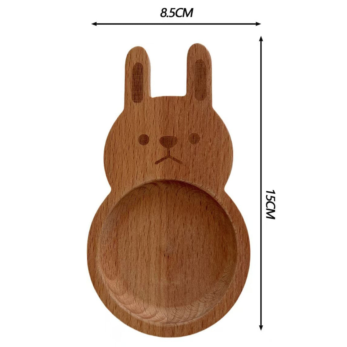 Beech Wood Animal Sauce Dish Wooden Dipping Plate