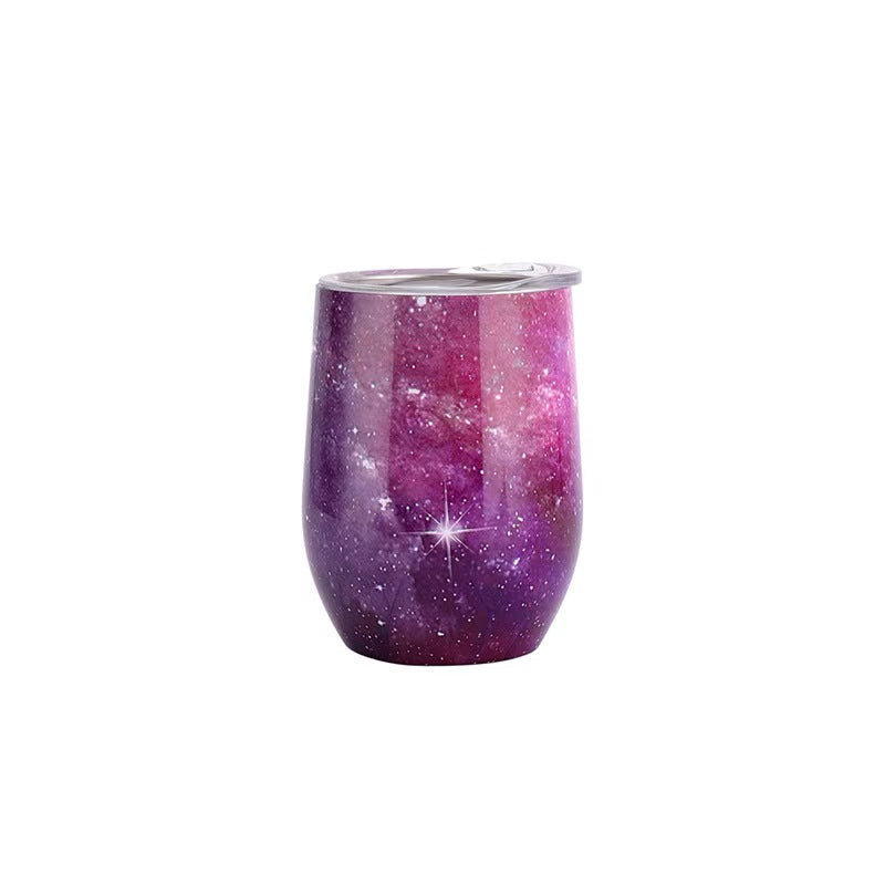 12oz Stainless Steel Mini Tumbler Eggshell Style Double Wall Insulated Cup Portable Travel Drink Mug