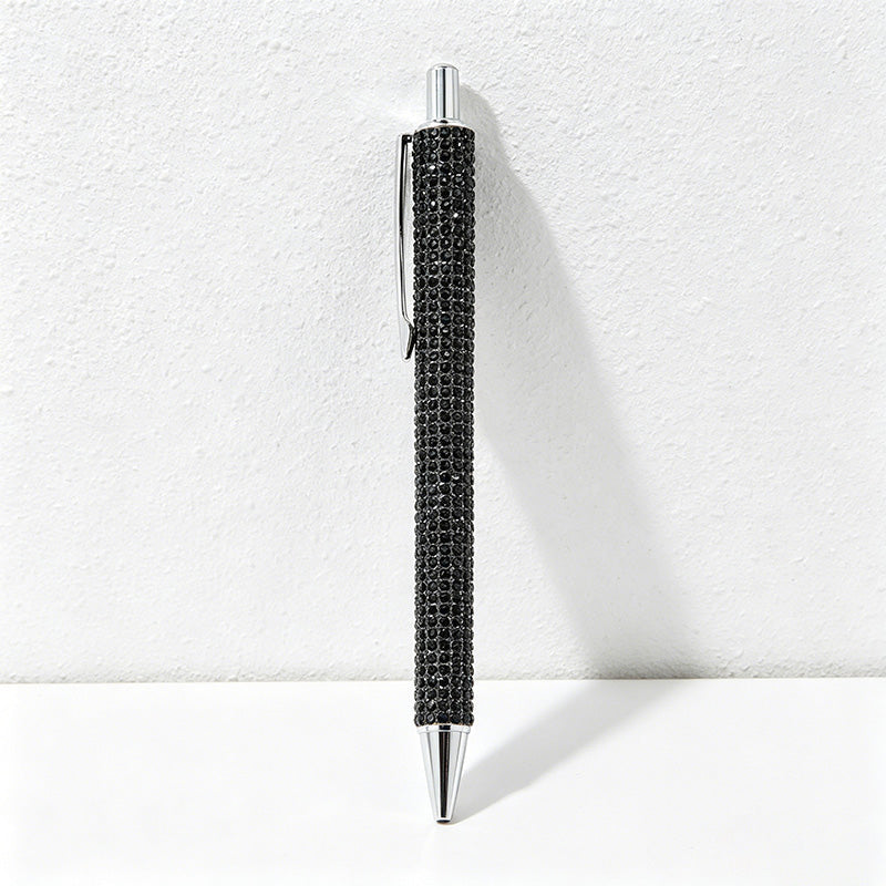 Bling Bling Rhinestone Retractable Ballpoint Pen – Luxury Metal Gift Pen for Office, School & Wedding
