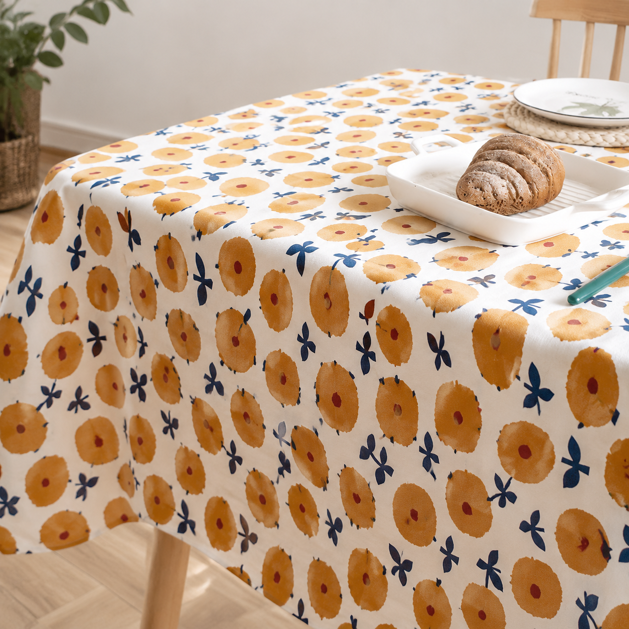 Cotton Tablecloth, Nordic Style Printed Dining Table Cover