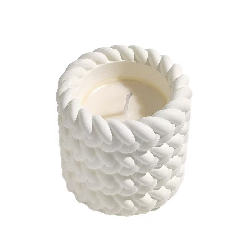 Handcrafted Jute Geometric Scented Candle