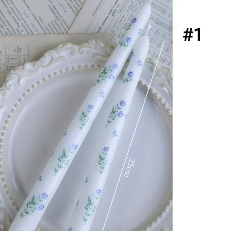 25cm Printed Taper Candles– Set of 2