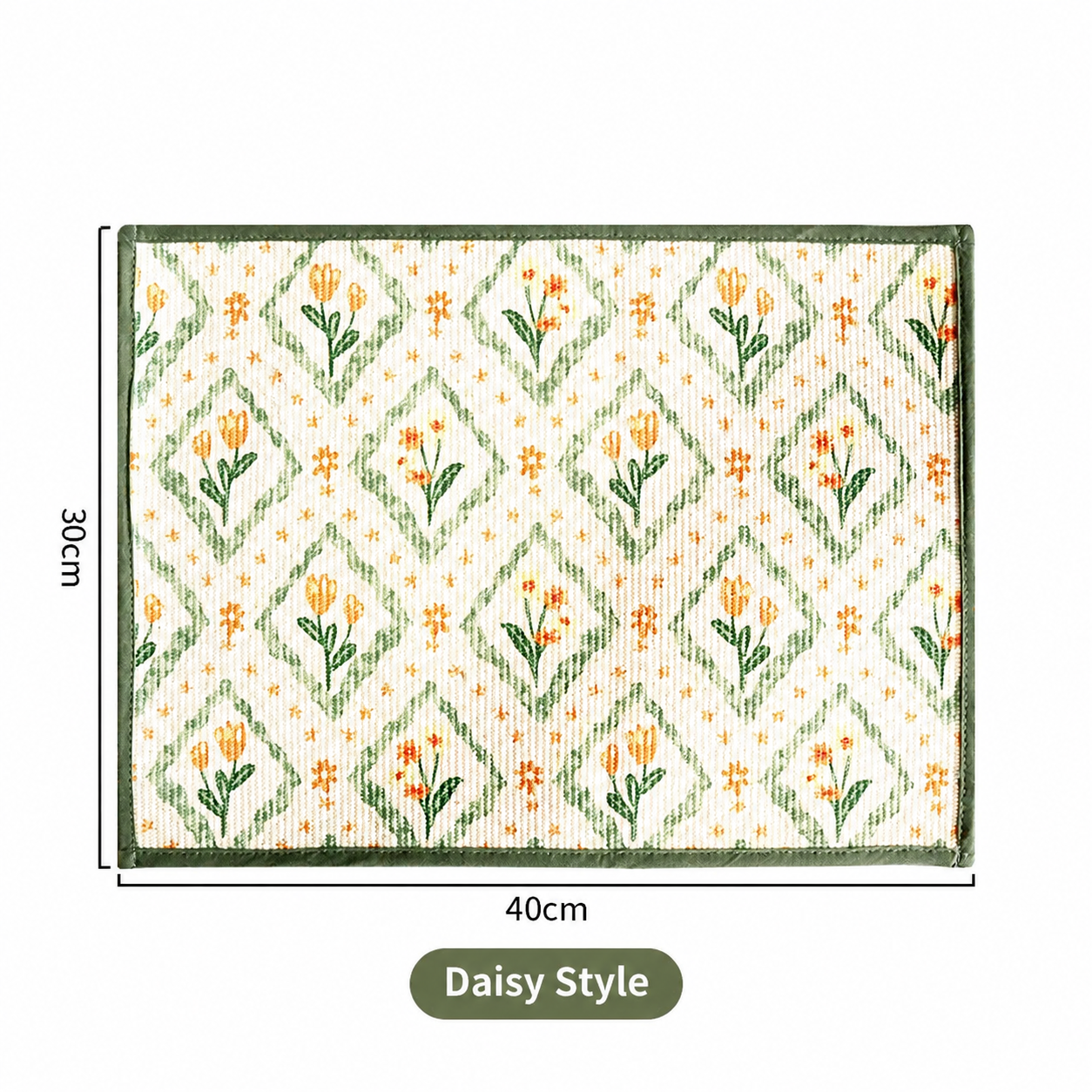 Printed Fabric Table Mat, Thick Rectangle Placemat and Drying Mat