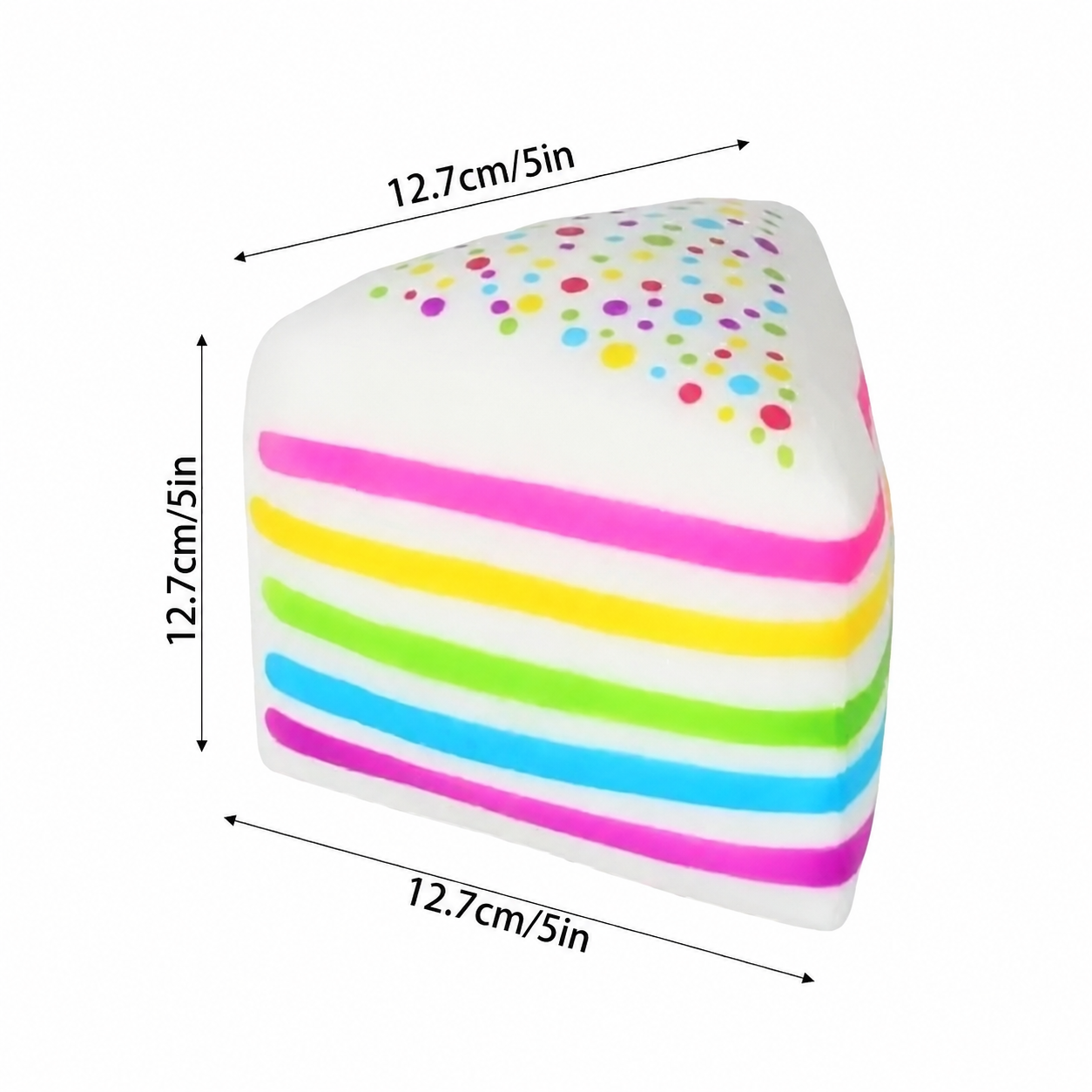 Rainbow Cake Squishy Toy – Snowflake Ice Cube Malt Syrup Stress Relief Fidget