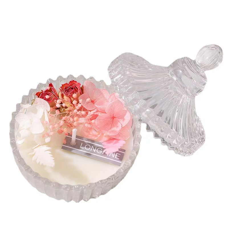 Handmade Dried Flower Candle