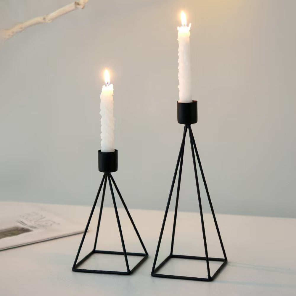 Christmas Pyramid Candleholder, Iron Living Room Decor
