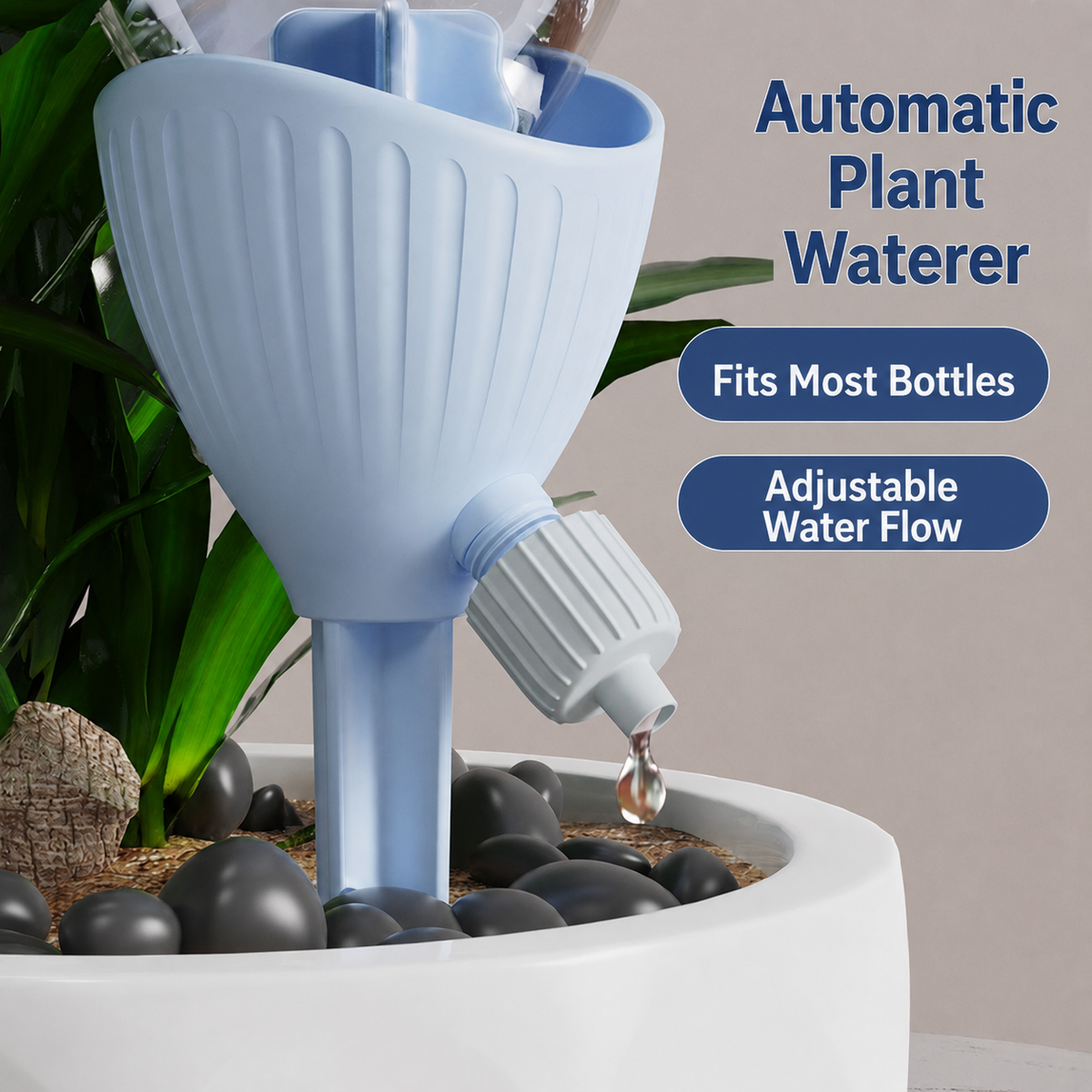 Automatic Plant Waterer – Adjustable Drip Irrigation Device for Potted Plants, Self Watering System with Bottle Adapter for Home Garden