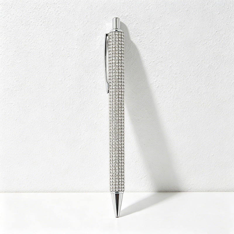 Bling Bling Rhinestone Retractable Ballpoint Pen – Luxury Metal Gift Pen for Office, School & Wedding