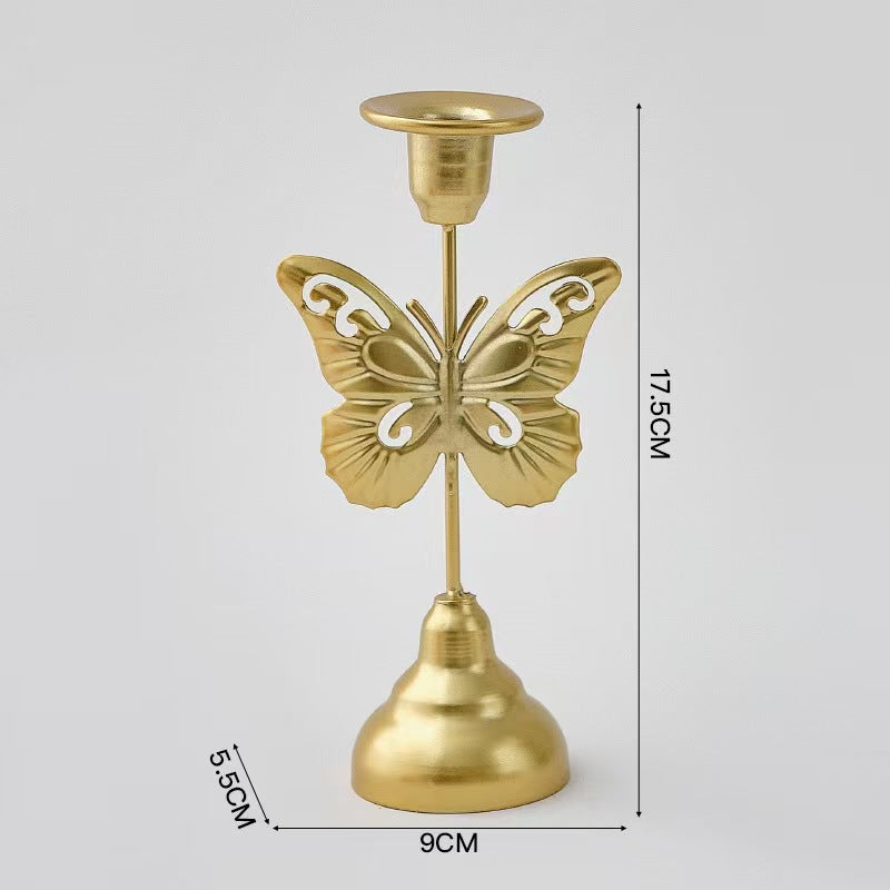 Romantic Butterfly Candleholder Decor, Iron Craft Home Accent