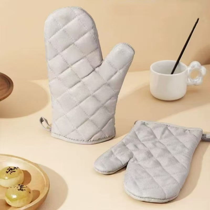 Heat Resistant Oven Mitt Thick Cotton Baking Glove