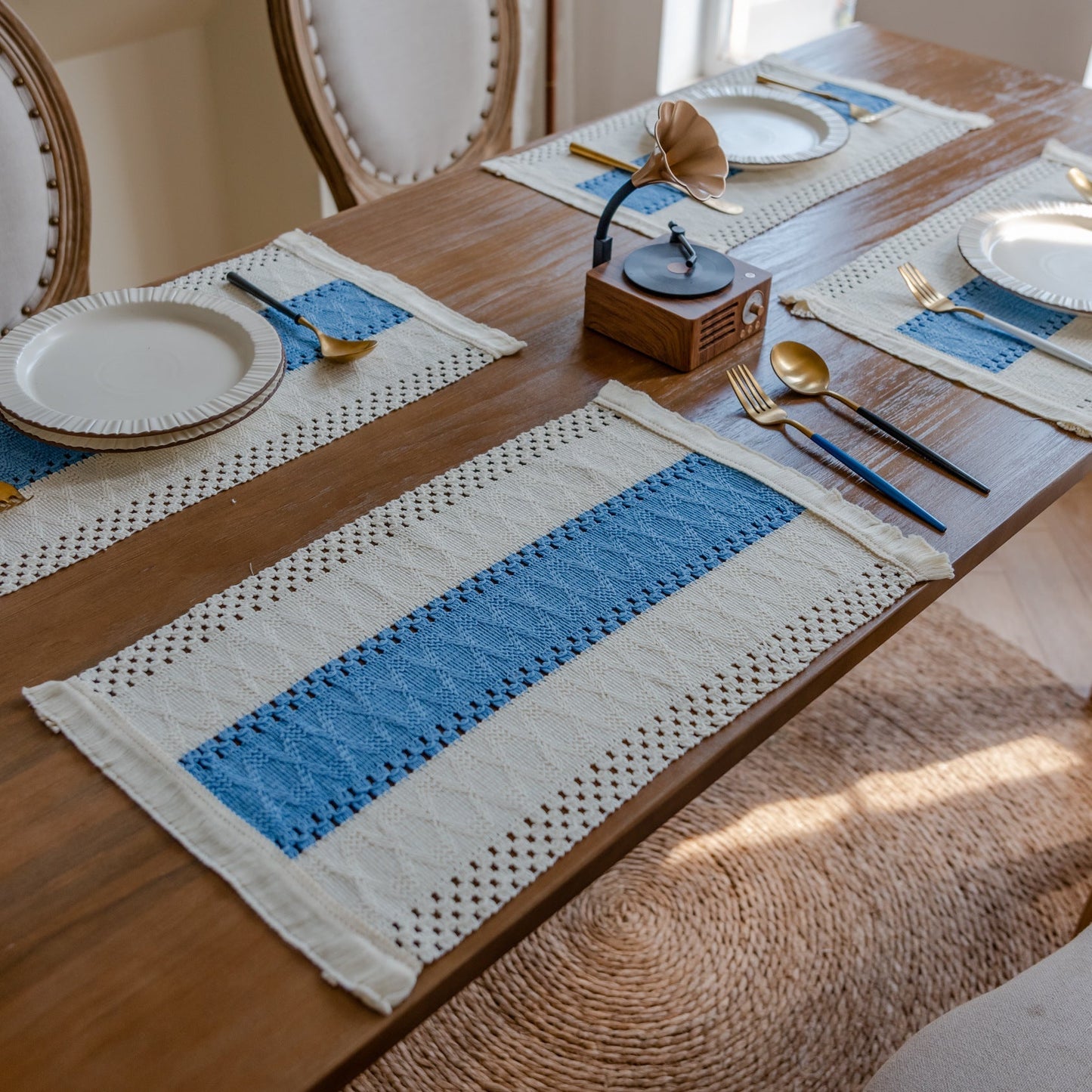 Nordic Cotton Linen Placemat, Table Mat for Dinner Parties, Weddings and Everyday Dining