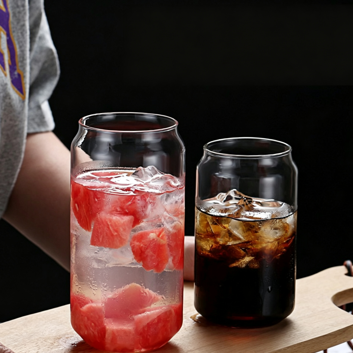Hand Blown Borosilicate Glass Tea Cup – Single Wall Clear Teacup for Home & Café Use