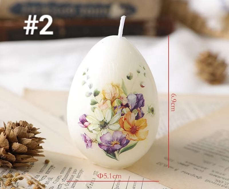 Easter Egg Scented Candle with Animal Print