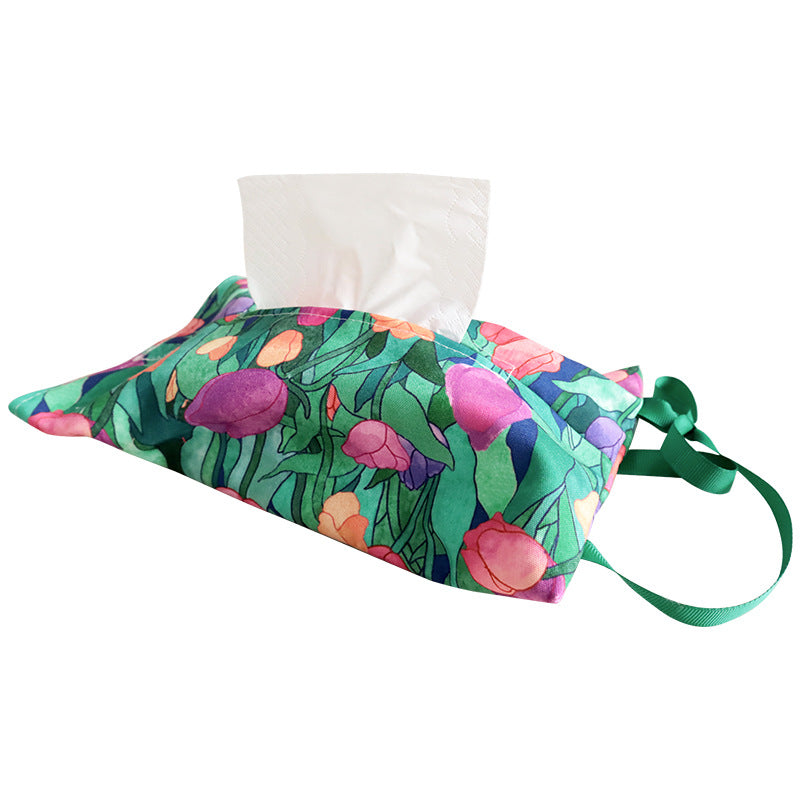 Fabric Tissue Box Cover, INS Style Tabletop Tissue Holder