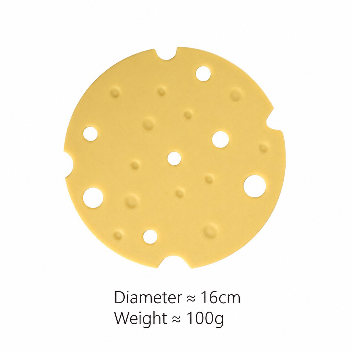16cm Silicone Cheese-Shaped Trivet - Hot Pans, Bowls, Kitchen Tables, Café & Home Dining