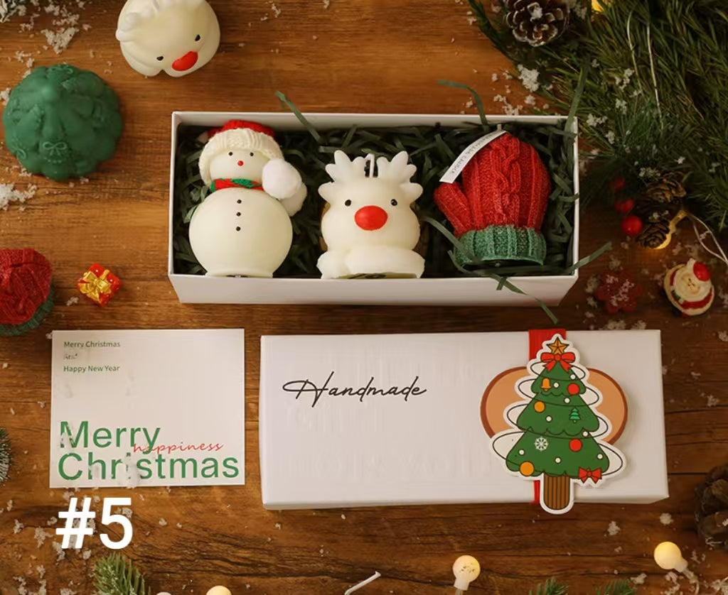 Christmas Creative Shaped Candle Gift Set