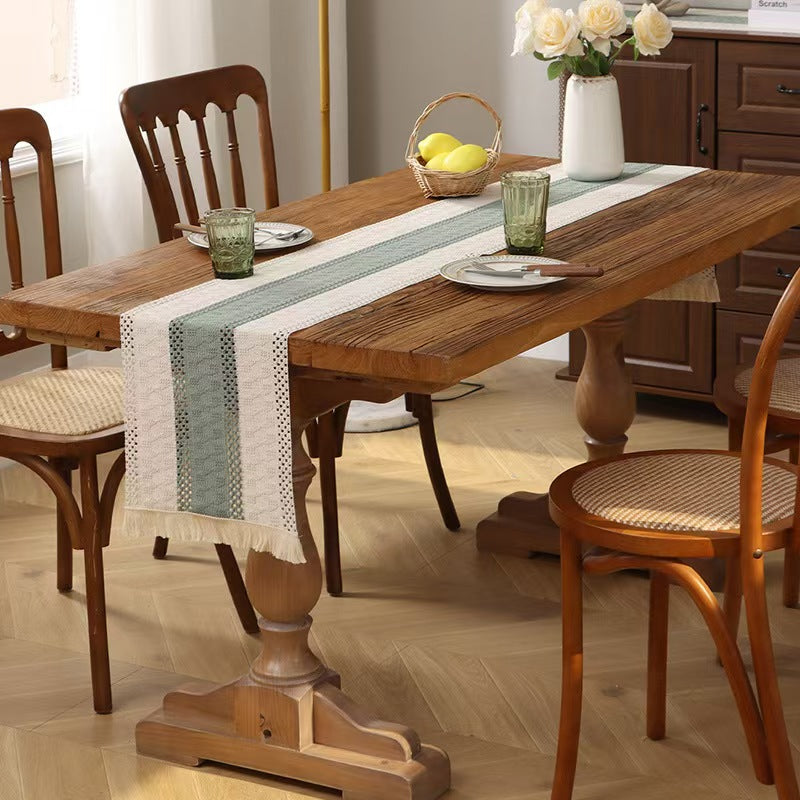 Striped Placemat with Jute Trim Decorative Table Mat