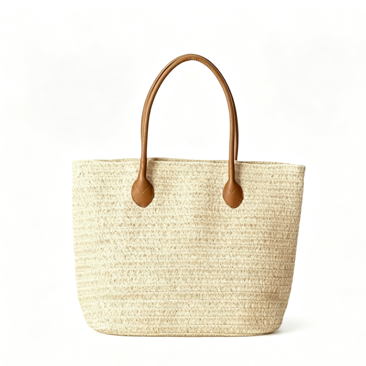 Small Woven Straw Bag – Paper Fiber Mini Handbag with Soft Peach Skin Lining