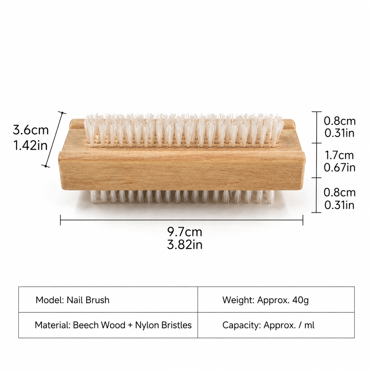 Beech Wood Nail Brush