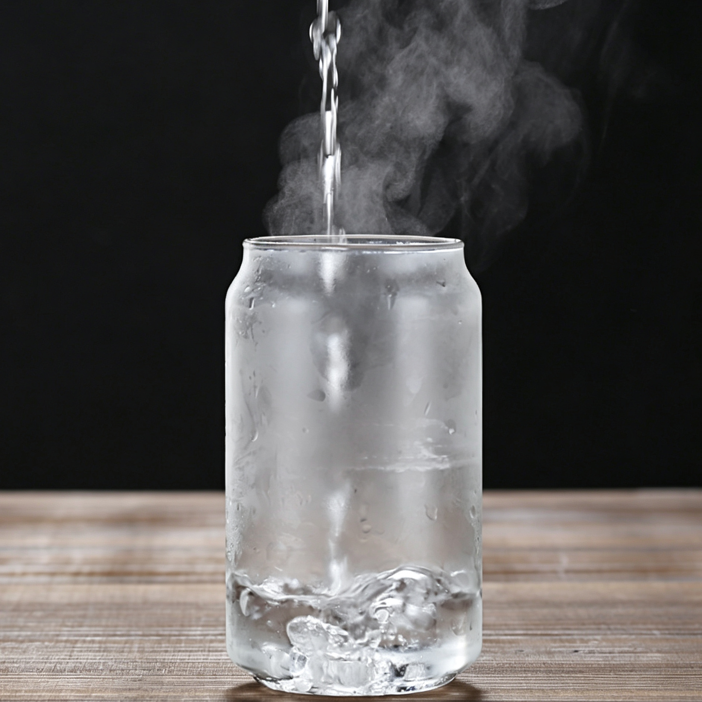 Hand Blown Borosilicate Glass Tea Cup – Single Wall Clear Teacup for Home & Café Use