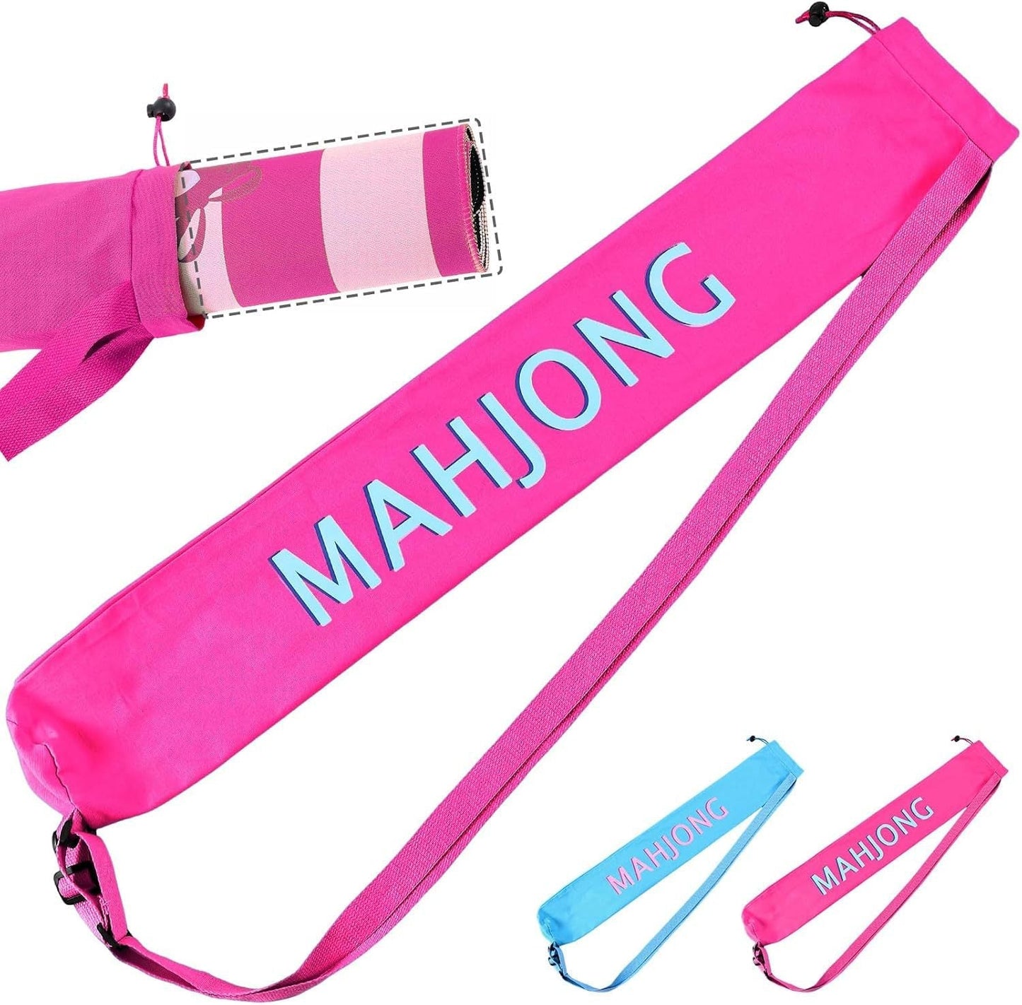 Large Mahjong Set Travel Bag – Portable Storage Case with Shoulder Strap for Game Night & Outdoor Use