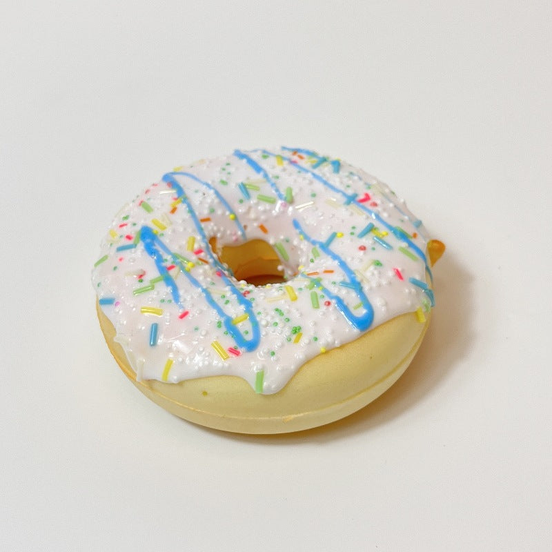 8cm Donut Bread Squishy Toy – Slow Rising PU Stress Relief Keychain & Decor