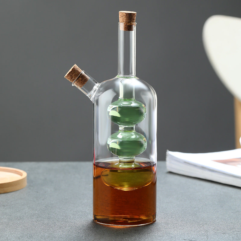 Borosilicate Glass Oil & Vinegar Dispenser – Fine Spout Seasoning Bottle