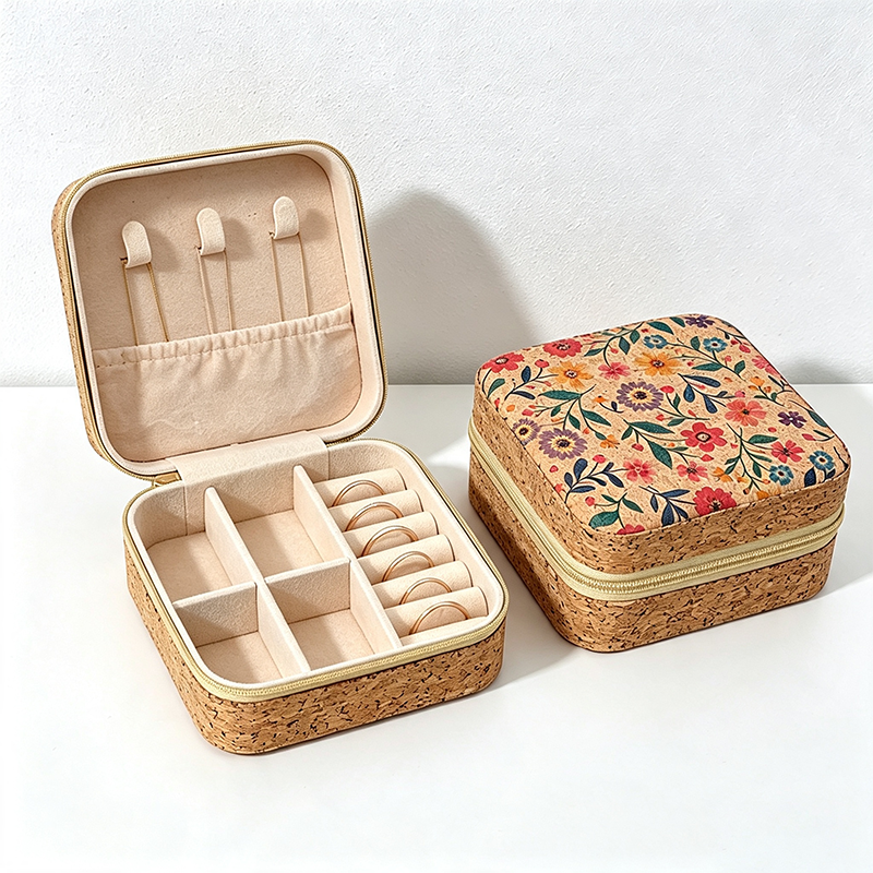 Patterned Travel Jewelry Case – Stackable Organizer for Necklaces & Accessories