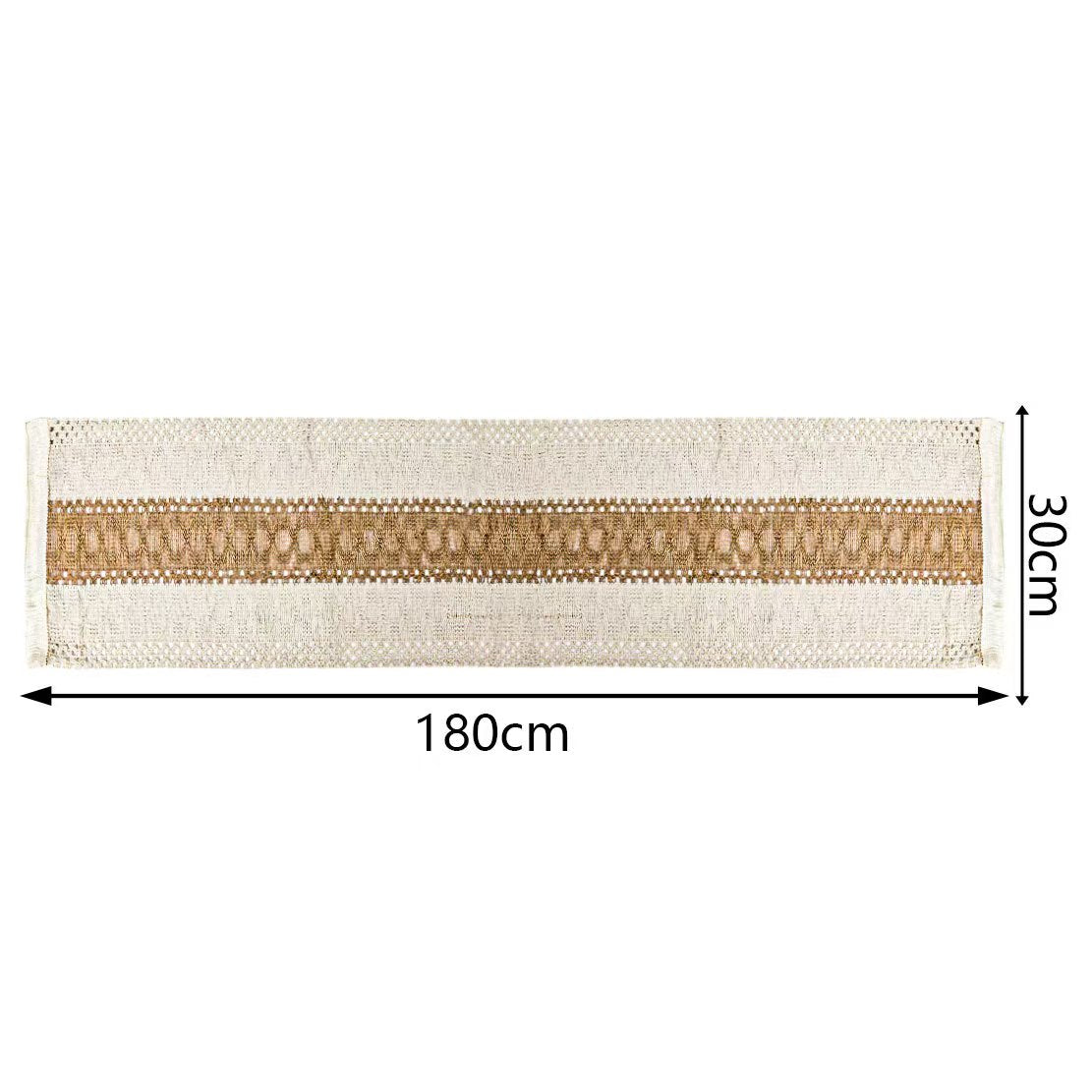 Christmas Striped Table Runner Woven Holiday Table Decor