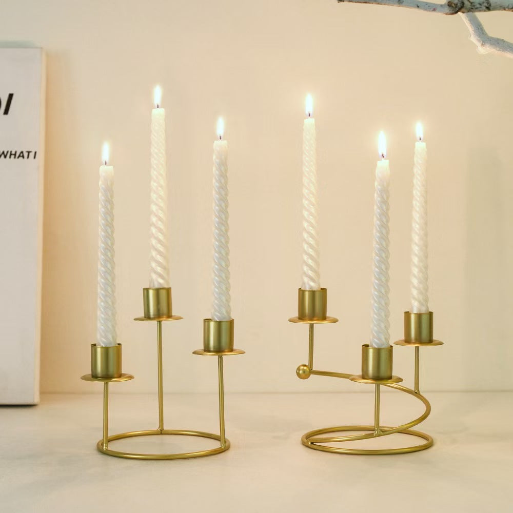 Candle Decor, Three-Headed Candleholder for Ambient Lighting