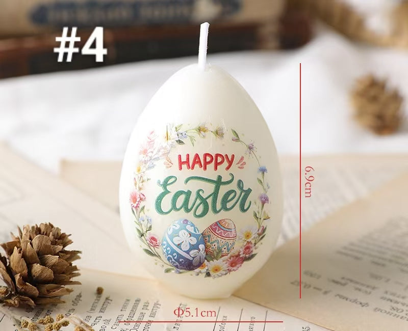 Easter Egg Scented Candle with Animal Print