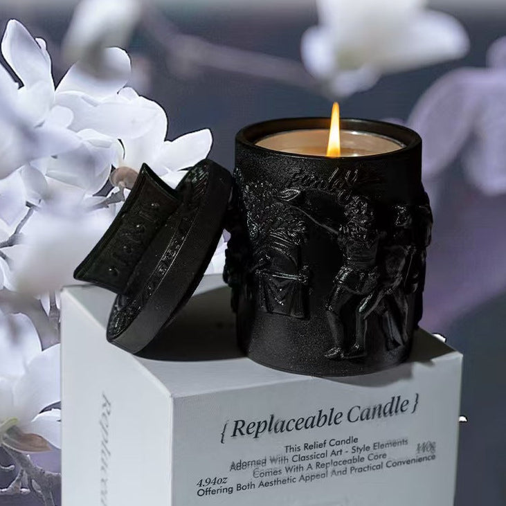 Embossed Resin Cup Scented Candle