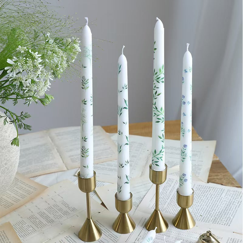 25cm Printed Taper Candles– Set of 2