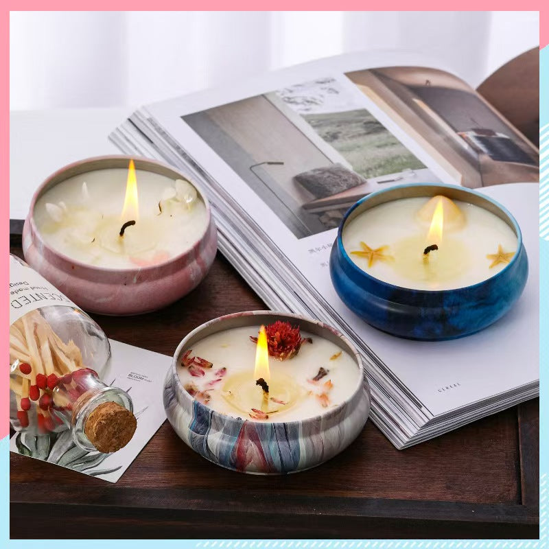 Vintage Flat Tin Scented Candle