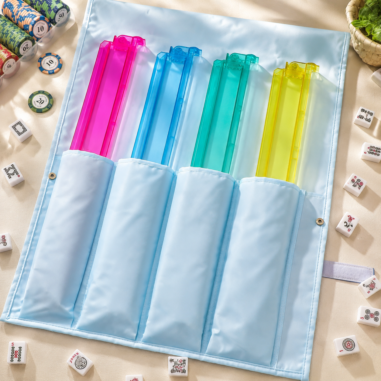 Mahjong Rake Storage Bag – Portable Carrying Case for Mahjong Accessories