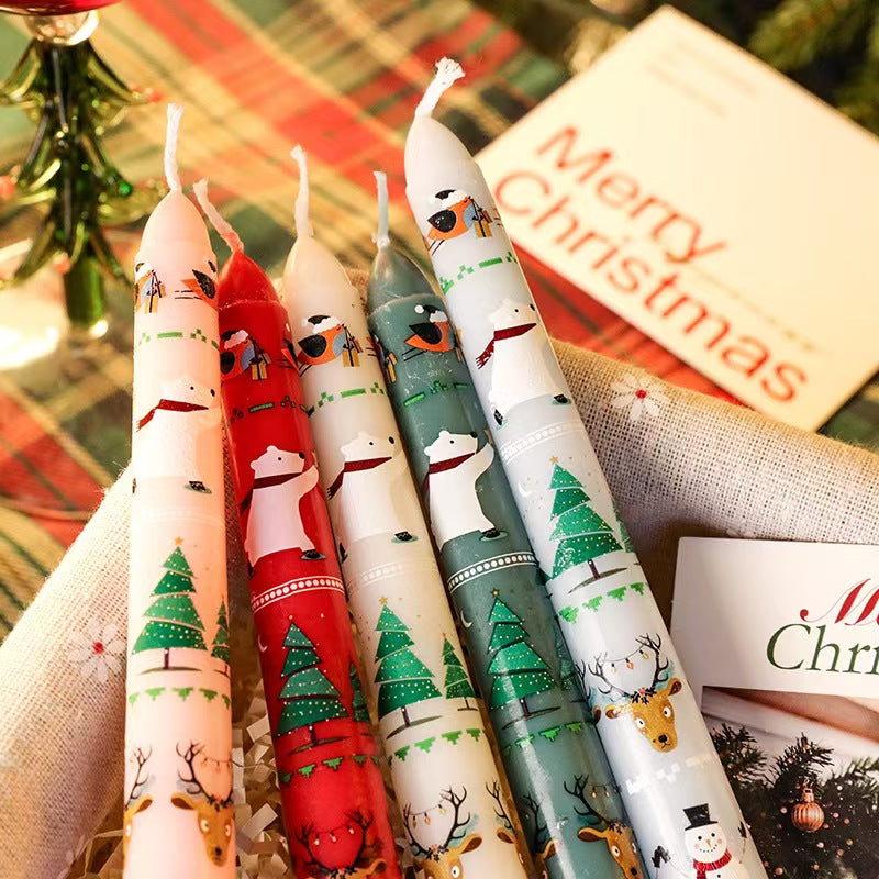25cm Christmas Taper Candles – Set of 2