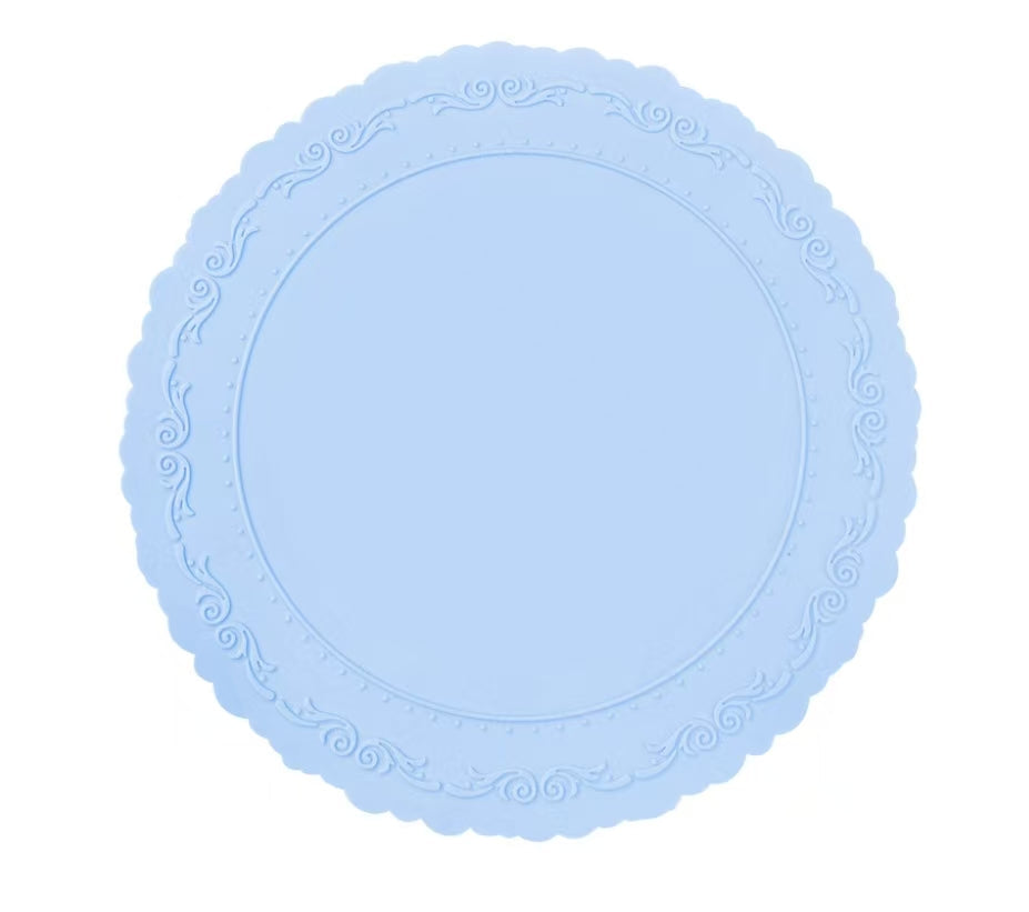 Retro Embossed Silicone Placemat Non Slip Heat Resistant Table Mat Vintage Style Dining Table Protector